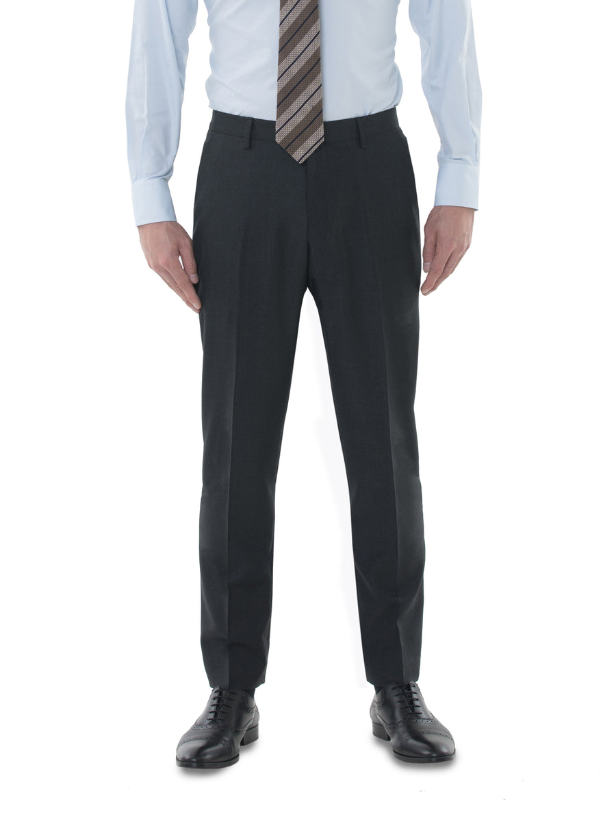 Charcoal Grey All Seasons Single Suit Trousers by Vitale Barberis Canonico
