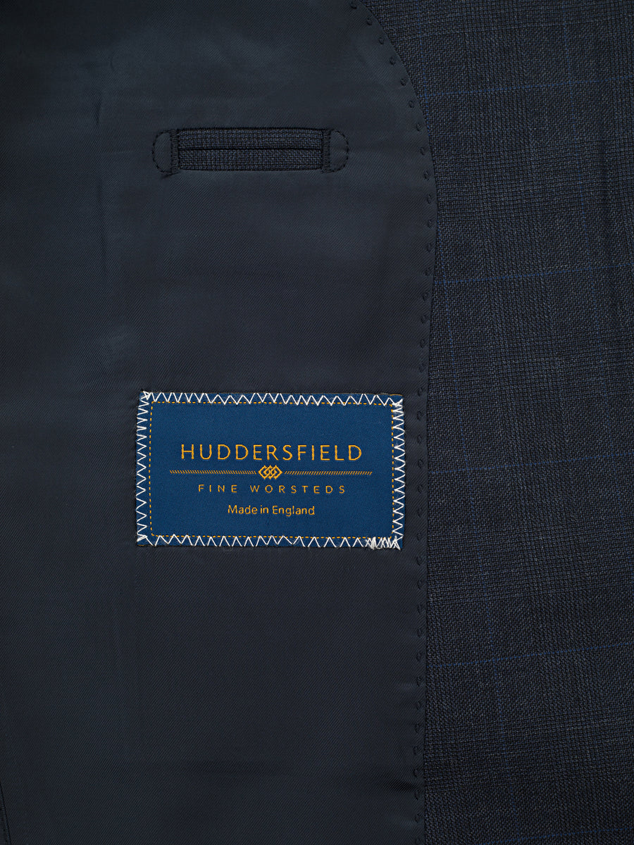 Prince of Wales Checks Dark Navy Suit by Huddersfield Textile, England