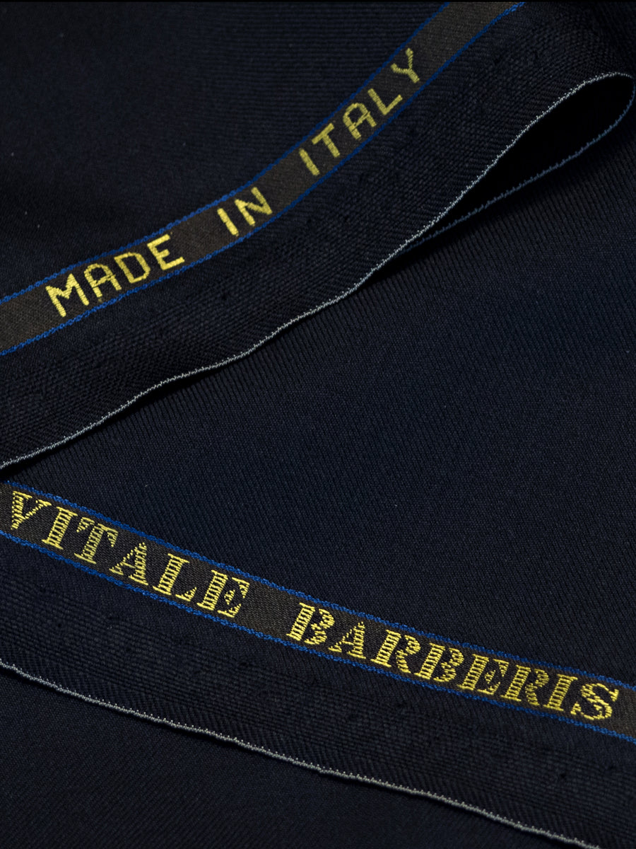 Dark Navy All Seasons Single Suit Trousers by Vitale Barberis Canonico